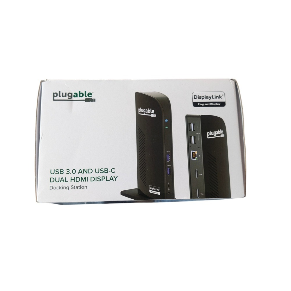 Bb. Pluggable UD-3900 USB 3.0 Universal Docking Station – Windows Compatible New